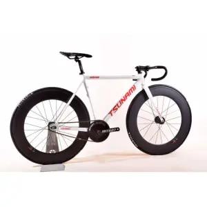 쓰나미픽시자전거 화이트 완차 snm100 포크 전후방브레이크포함 프레임