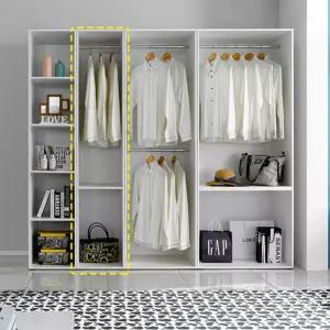 키큰 화이트 드레스룸 틈새 오픈형 옷장 400 / 기숙사 학생방 예쁜 이불
