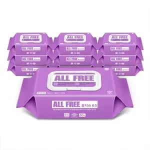 올프리 아기 물티슈 유아 어린이 온가족 캡형 80매 10개 MNA