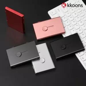 심플 남성 명함수납지갑 자동 자석 명함케이스 여성명함케이스 명함 남자명함케이스