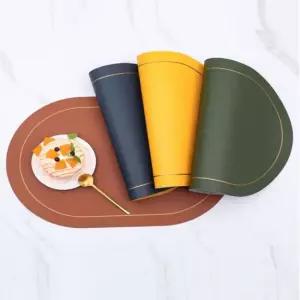 타원형 양면 테이블 매트 방수재질 가죽 소재 물세탁 실리콘매트 투명매트 라탄매트