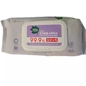 그린핑거 유아용품 소독티슈 캡 50매 10팩