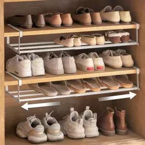현관 신발장 정리 길이조절 선반