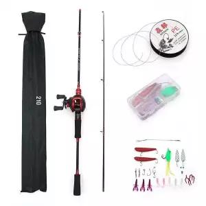 [하프클럽/]고피싱 좌핸들 베이트릴 루어 낚싯대세트 오색낚싯줄