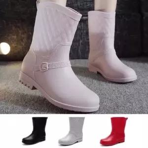 여자 여름 캠핑 준비 패션 신발 레인 부츠 캐주얼화