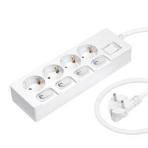 뉴잇 16A 개별 스위치 멀티탭 4구, 0.7m, 1개