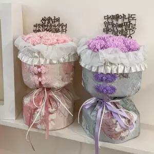 어버이날 스승의날 카네이션 토퍼 시들지않는 꽃 다발 선물 쇼핑백 포장