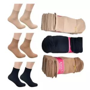 고탄력 겨울 기모 발목스타킹 앵클스타킹 10켤레세트 검정색