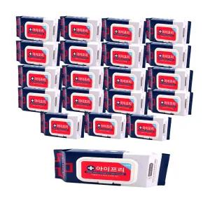 소독용 에탄올 알콜 살균 손소독 티슈 소독물티슈 아이프리 소독티슈 50매 20팩