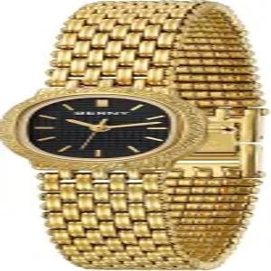 여성용 BERNY 골드 시계 빈티지 팔찌 손목시계 고급 소형 타원형 쿼츠 도구 포함