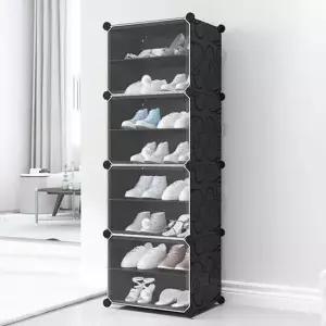 신발수납장 스톰 투명 도어형 신발장(8단) (40x127cm)