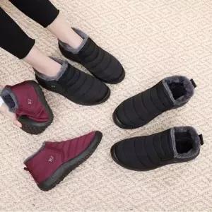 남녀공용신발 여성 겨울 엄마신발 방한화 패딩 단화 기모 안감 방수
