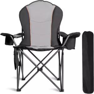 포리스트레일 오버사이즈 캠핑 의자 헤비 듀티 - 휴대용 접이식 컵 홀더 및 방수 휴대폰 케이스 해변