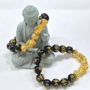비휴 흑요석 염주 팔찌 재물 금전운 사업운 호안석