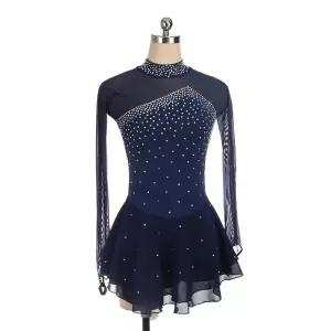 피겨 드레스 무대복 공연 의상 스케이팅 대회복 여성 댄스 무용복 치마