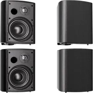 Herdio 6.5인치 야외 스피커 유선 방수 패시브 800와트 강력한 베이스가 장착된 벽걸이 홈 파티오 가든