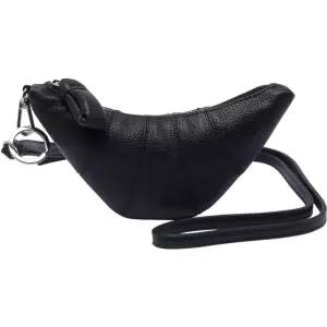 25FW  크루아상 블랙 그레인 가죽 동전 지갑 SL0054 LL0018 999