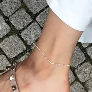 [하프클럽/]여자 사슬 얇은 스퀘어컷 반짝임 클래식 발찌