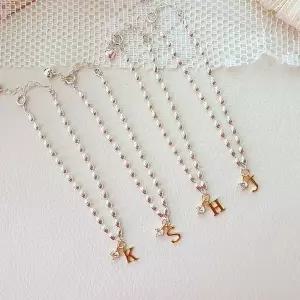 [하프클럽/]여자 데일리 맞춤 이니셜 큐빅 체인 팔찌