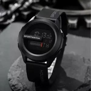 스즈키 방수 전자 스포츠 손목시계 스톱워치 블랙 디지털손목시계 군인시계