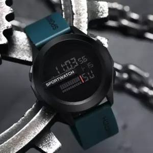 야외 운동용 방수 손목시계 스포츠 헬스 스톱워치 그린 디지털손목시계 군인시계