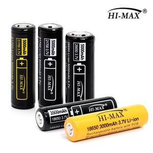 하이맥스 18650 26650 21700 충전식 배터리 모음 3.7v 리튬이온 건전지 후레쉬 전자담배 고용량
