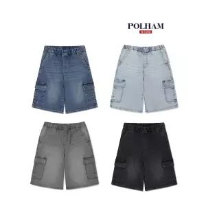 [롯데백화점]폴햄키즈 6부 카고 데님숏츠  PKG2DH3023