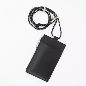 [하프클럽/]목걸이 지갑 카드 핸드폰 크로스 가방 학생 지갑 블랙