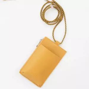 [하프클럽/]목걸이 지갑 카드 핸드폰 크로스 가방 학생 지갑 옐로우