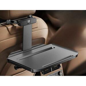 차량용테이블 노트북 가능한 에어 프로 보드 호환 가능 1 테이블 2단형(420x260mm) 핸드폰 [비즈니스 작은 맥북제품 검정 베이직]