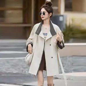 피로달 여사친 회색 캐주얼 가을 차이나 코트 트렌치 슬림핏 멋 HO3