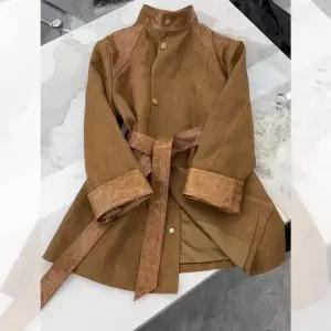 피로달 여친 빈티지 가을 트렌치 코트 슬림핏 슬림 HO3