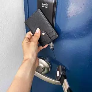 블랙 케이스 목걸이 사원증 릴홀더 카드지갑 목걸이