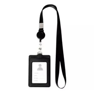 사원증 카드지갑 릴홀더 목걸이 케이스 블랙 목걸이카드지갑 케이스 릴홀더 사원증