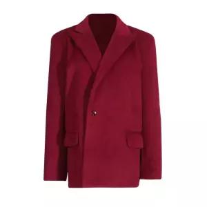 여친 캐주얼 가을 트렌치코트 모직코트 솔리드 루즈핏 스러우면서도 브이넥 원픽3