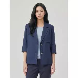 [하프클럽/올리비아하슬러]네이비 슬림핏 숏자켓 OHCMJK205