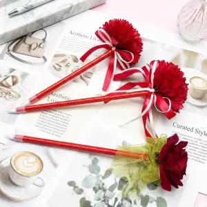 카네이션볼펜 장미볼펜 판촉용 홍보용 귀여운 예쁜 꽃 볼펜 중성펜