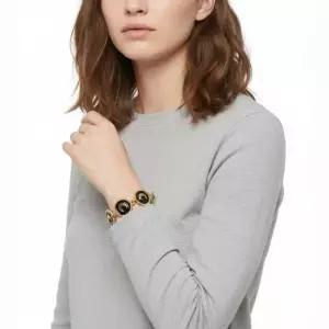 마린세르 MUST IT_마린 세르 에나멜 골드 플레이티드 버튼 참 팔찌 UJW048ARMET0006 BK99)