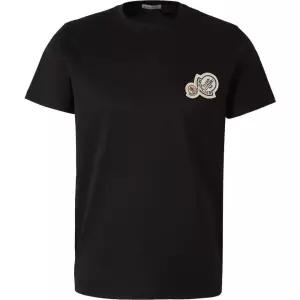 25FW 몽클레어 로고 패치 블랙 반팔 티셔츠 K2091 8C00035 8390Y 999