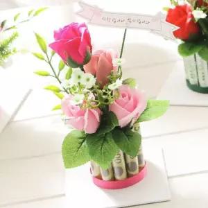 로즈케익 용돈박스10 핑크 어버이날 용돈케이크 선물 용돈박스