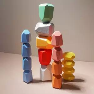 스톤 밸런스 젠가 보드게임 원목 블럭 36pcs 돌 쌓기 놀이