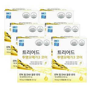 셀로닉스 트리어드 투명 오메가3 코어 750mgX30캡슐X6개