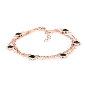 벨로 / 14Kgp 여자 패션 볼드 레이어드 로즈골드 체인 예쁜 우정 팔찌