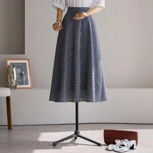 (안나앤플러스) A. 루난 체크 플레어 스커트[스커트E0119R02] 빅사이즈