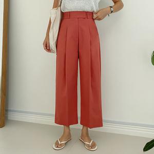 [시크릿라벨] 코튼와이드핀턱컬러팬츠