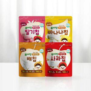 퓨어잇 동결건조 과일칩 4가지맛 딸기칩 배칩 사과칩 바나나칩