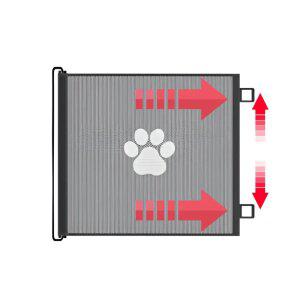 비앤홈 반려동물 애완견 메쉬 안전망 그물망 슬라이딩 가림막 길이조절 펜스 울타리