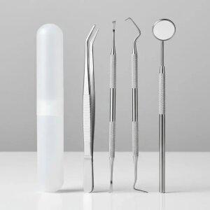 의료용 치석제거기 셀프 스케일링 4종셋트 케이스 치과거울