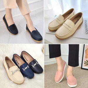 여성 단화 천연소가죽 플랫슈즈 슬립온 컴포트화 편한 여자신발 구두 모음전 225~250m