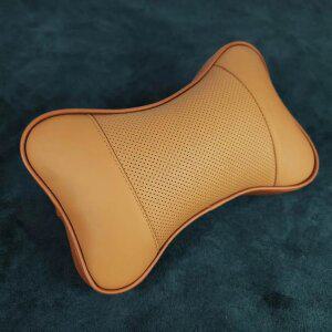 자동차 차량용 소가죽 목쿠션 목배개 헤드래스트 악세사리 장거리운전 1P